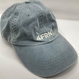 4FRNT Skis Gray Canvas Logo Adjustable Baseball Hat Adult OS Snowboard Outdoor